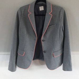 Nearly new gray blazer with coral finishes